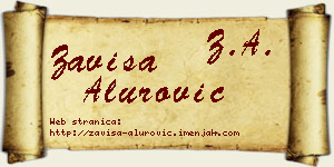 Zaviša Alurović vizit kartica